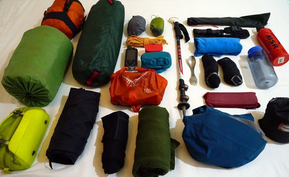 camping and hiking equipment