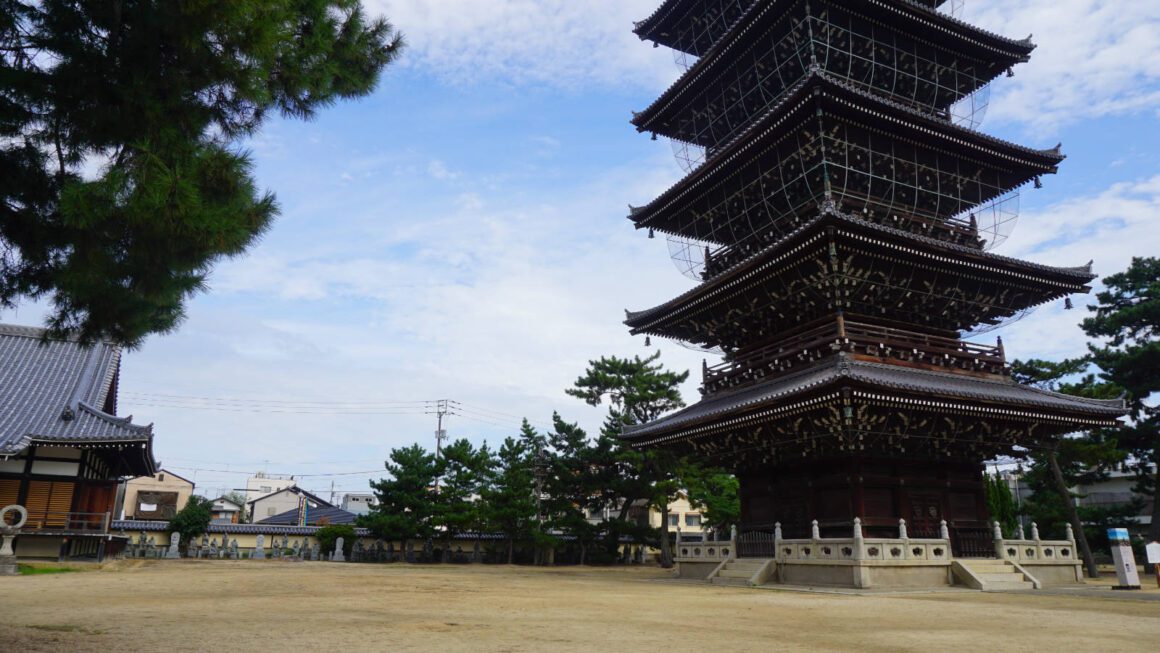 The five-storied wooden pagoda of Zentsuji temple